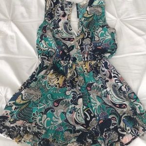 Multi color paisley romper